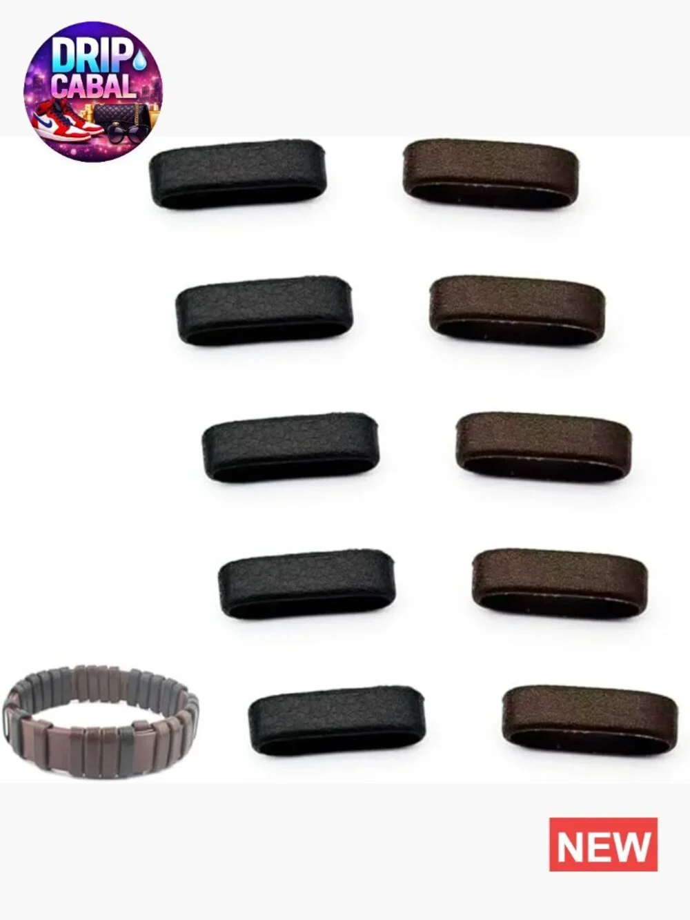 10 Pack Belt Loop Keepers TPU Plastic Leather Grain Belt Holder Straps